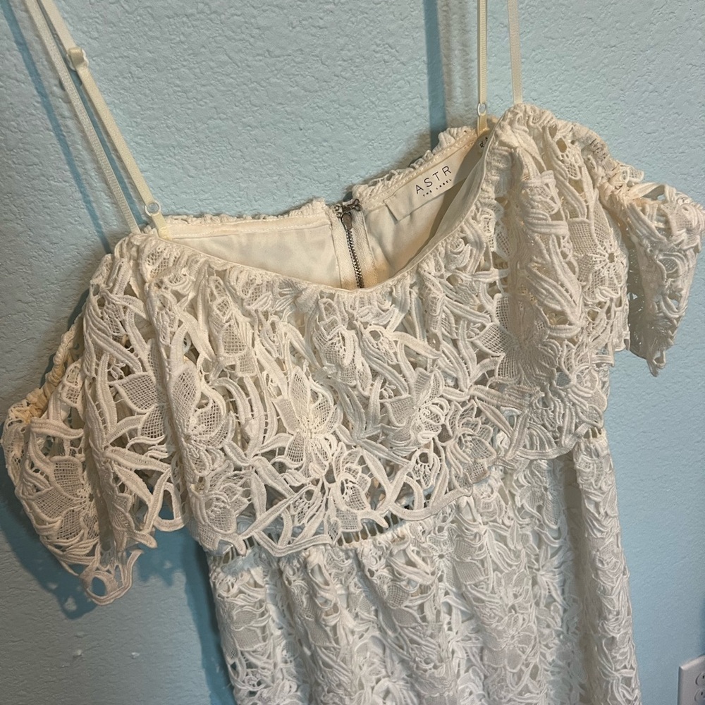 ASTR Lace Off-Shoulder Dress